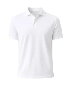 เสื้อโปโลสีขาว โลโก้วัด